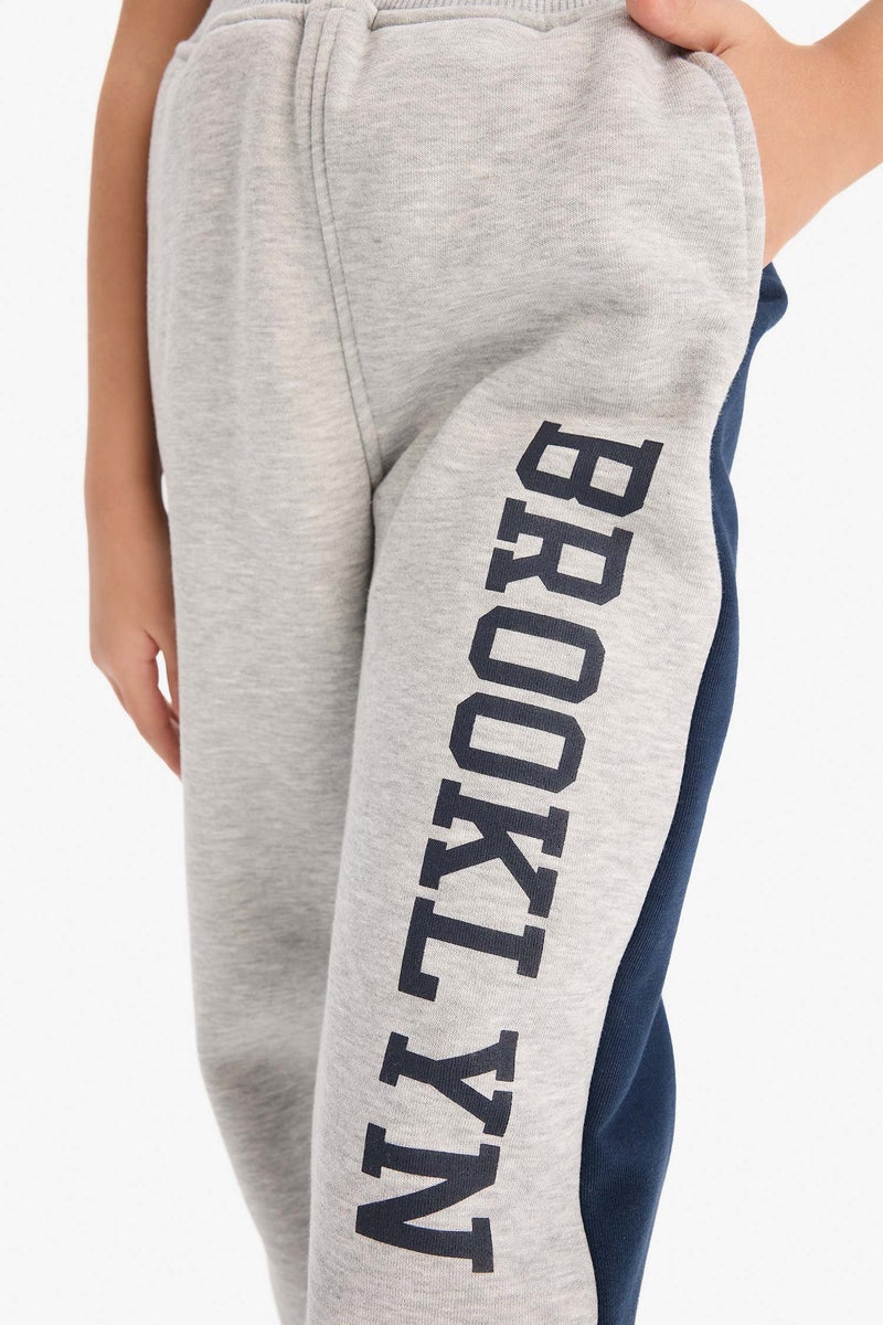 DeFacto Grey Girl Girl Printed Thick Jogger Sweatpants Casual - Image 5